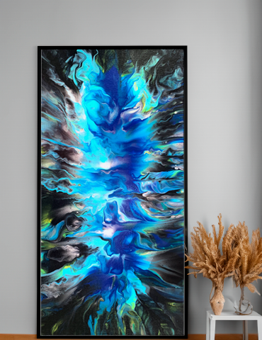 abstract blue explosion