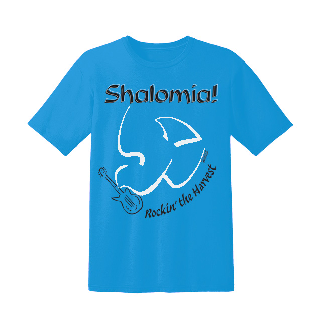 Shalomia tshirt with dove and guitar