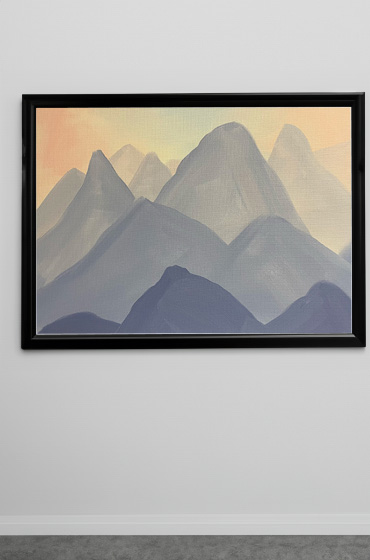 abstract purple mountain range